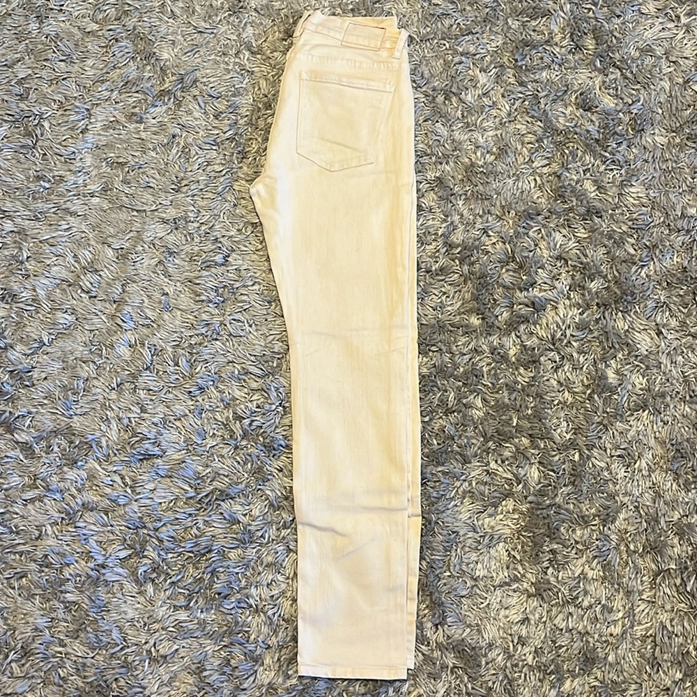 Marine Layer white cotton soft denim